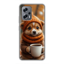 Печатный чехол «Зверята с кофе» для Xiaomi POCO X4 GT – Песик с кофе