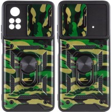 Ударопрочный чехол Camshield Serge Ring Camo для Xiaomi Poco X4 Pro 5G – Зеленый