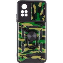 Ударопрочный чехол Camshield Serge Ring Camo для Xiaomi Poco X4 Pro 5G – Зеленый