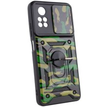 Ударопрочный чехол Camshield Serge Ring Camo для Xiaomi Poco X4 Pro 5G – Зеленый