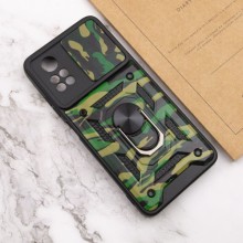 Ударопрочный чехол Camshield Serge Ring Camo для Xiaomi Poco X4 Pro 5G – Зеленый