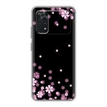 Чехол для Поко Х4 Про 5G - с принтом (Дизайнерские) (AlphaPrint) (Цветочки маленькие)