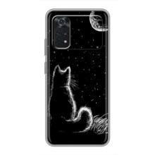 Чехол с принтом для Xiaomi POCO X4 Pro 5G (AlphaPrint) Модные коты (Котик и луна)