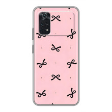 Чехол банты для Xiaomi POCO X4 Pro 5G – Черные бантики