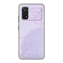 Чехол цветочный дизайн для Xiaomi POCO X4 Pro 5G – Монстера фиолетовая