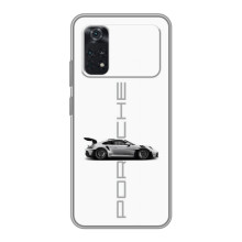 Чохол з авто Порше для Xiaomi POCO X4 Pro 5G – білий порше