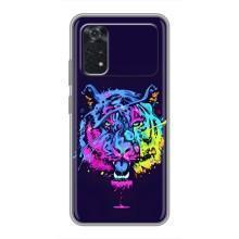 Силиконовый бампер с картинкой животных для Xiaomi POCO X4 Pro 5G (Тигр-Арт)