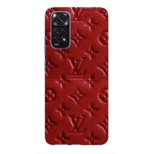 Текстурный Чехол Louis Vuitton для Поко X4 про 5джи (Красный ЛВ)