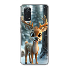 Яскравий чохол для Xiaomi POCO X4 Pro 5G з Зимові Оленята – Оленятко в лісі