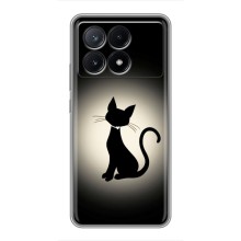 Чехол с принтом для Xiaomi POCO X6 Pro (5G) (AlphaPrint) Модные коты – Силуэт котика