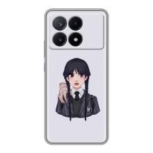 Чехлы Венсдей на Xiaomi POCO X6 Pro (5G) Уэнсдей (AlphaPrint) (Уэнздей и Вещь)