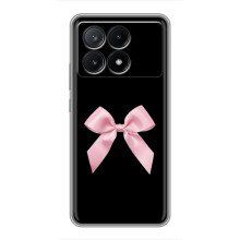 Чехол банты для Xiaomi POCO X6 Pro (5G) – Бант на черном