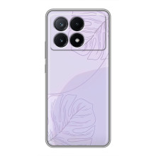 Чехол цветочный дизайн для Xiaomi POCO X6 Pro (5G) – Монстера фиолетовая
