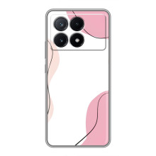 Чехол цветочный дизайн для Xiaomi POCO X6 Pro (5G) – Розовый фон