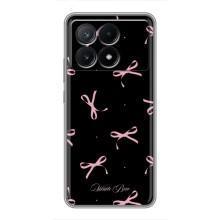 Чехол с бантиками на ПОКО Х6 Про (5G) – Банты на черном