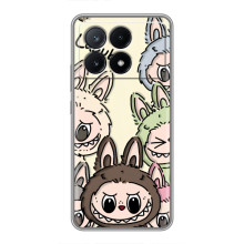 Чохол з Лабубу на Xiaomi POCO X6 Pro (5G) – Колаж Лабубу