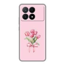 Чехол с розовым рисунком для Xiaomi POCO X6 Pro (5G) – Букет цветов