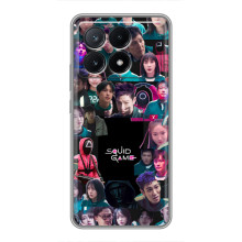 Чохол Гра в кальмара для Xiaomi POCO X6 Pro (5G) – Колаж гра кальмара