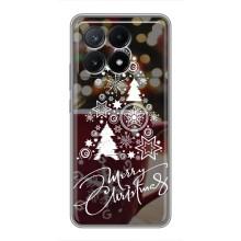 Рождественские Чехлы для Xiaomi POCO X6 Pro (5G) (VPrint) (Елочка узорная)