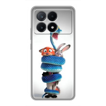 Силиконовый чехол с принтом Зоотрополіс для Xiaomi POCO X6 Pro (5G) – Змея Зоо