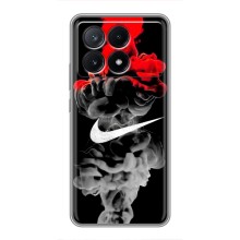 Силиконовый Чехол на Xiaomi POCO X6 Pro (5G) с картинкой Nike (Nike дым)