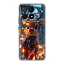 Яскравий чохол для Xiaomi POCO X6 Pro (5G) з Зимові Оленята – Олень з шарфом