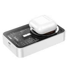 Портативное зарядное устройство Power Bank Hoco Q10A Transparent PD20W с БЗУ 10 000 mAh – White