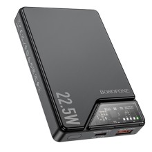Портативное зарядное устройство Power Bank BOROFONE BJ49 Astute 22.5W+PD20W С БЗУ 10000 mAh – Black