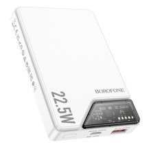 Портативное зарядное устройство Power Bank BOROFONE BJ49 Astute 22.5W+PD20W С БЗУ 10000 mAh – White