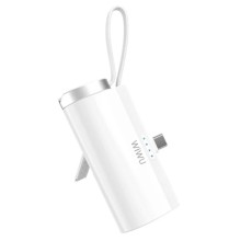 Портативний ЗП Power Bank WIWU W026 2 in 1 Type-C з БЗП For Apple Watch 15W 5000 mAh – White