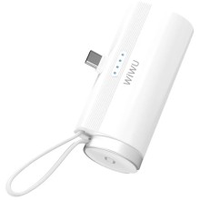 Портативное ЗУ Power Bank WIWU W026 2 in 1 Type-C с БЗУ For Apple Watch 15W 5000 mAh – White