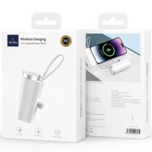 Портативное ЗУ Power Bank WIWU W026 2 in 1 Type-C с БЗУ For Apple Watch 15W 5000 mAh – White