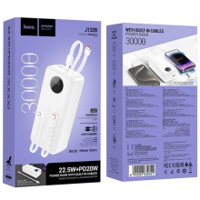 Портативное ЗУ Power Bank Hoco J132B Sabio 22.5W+PD20W with 3 cables 30000 mAh – White