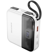 Портативное ЗУ Power Bank BOROFONE BJ64 Distinct 22.5W+PD20W with cable 10000 mAh – White