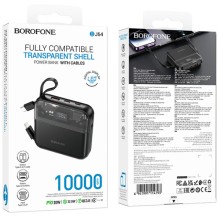 Портативное ЗУ Power Bank BOROFONE BJ64 Distinct 22.5W+PD20W with cable 10000 mAh – Black