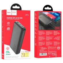 Портативное ЗУ Power Bank Hoco J87A Tacker PD20W+QC3.0 20000 mAh – Черный