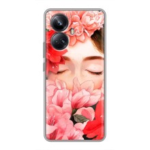 Чехлы (ART) Цветы на Realme 10 Pro Plus (VPrint) (Глаза в цветах)