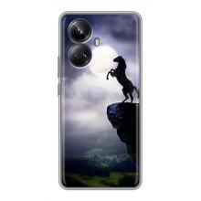 Чехлы с изображением разных животных для Realme 10 Pro Plus (Лошадь)