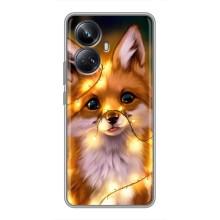 Чохли з картинкою Лисичка для Realme 10 Pro Plus (VPrint) (Лисичка в гірляндах)