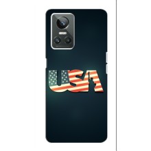 Чехол Флаг USA для Realme 10 Pro Plus (USA)