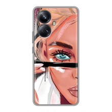 Чехол с печатью для Realme 10 Pro Plus - (Мода) (AlphaPrint) – Макияж