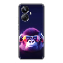 Чехол с Обезьянами Realme 10 Pro Plus - (AlphaPrint) (Стильная обезьяна)