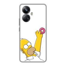 Чjхол з Сімпсонами для Realme 10 Pro Plus (VPrint) (Гомер з пончиком)
