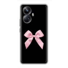 Чехол банты для Realme 10 Pro Plus – Бант на черном