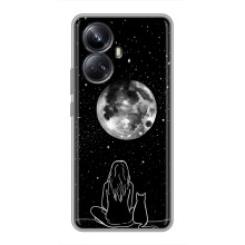 Чохол з малюнком кіт на Realme 10 Pro Plus (Дівчина з котом)