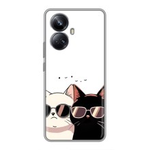 Чохол з малюнком кіт на Realme 10 Pro Plus (Коти в окулярах)