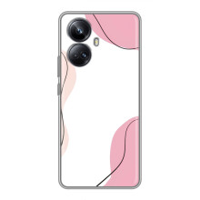 Чохол квітковий дизайн для Realme 10 Pro Plus – Рожевий фон