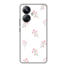 Чохол з розовим принтом для Realme 10 Pro Plus (Рожеві квіти)