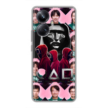 Чехол Гра в кальмара для Realme 10 Pro Plus – Персонажи игры кальмара