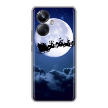 Новорічні Чохли для RealMe 10 Pro Плюс (VPrint) (Санта - місяць)